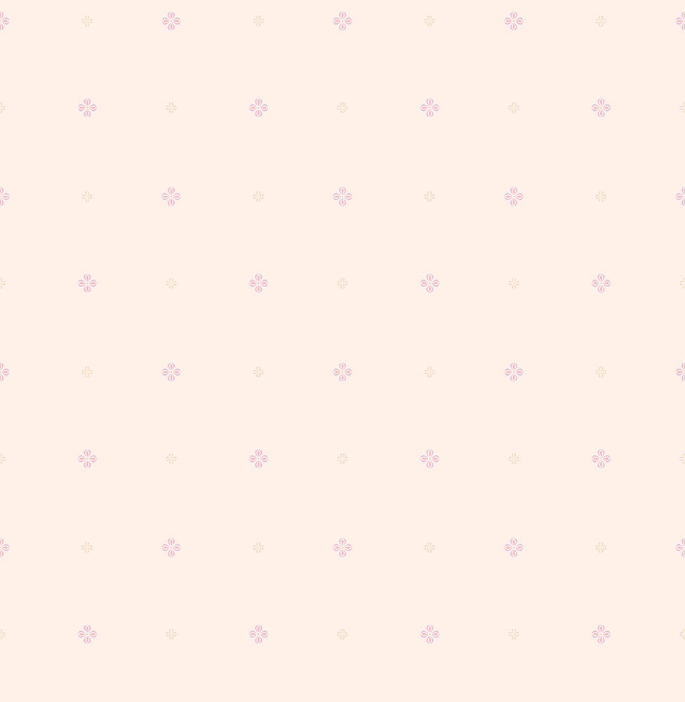 Floret Pink Mini Floral Geometric Wallpaper by Brewster You Are My Sunshine Covers about 56.4 square feet 20.5-in by 33-ft long roll Unpasted 5.3 - Fabric Carolina -