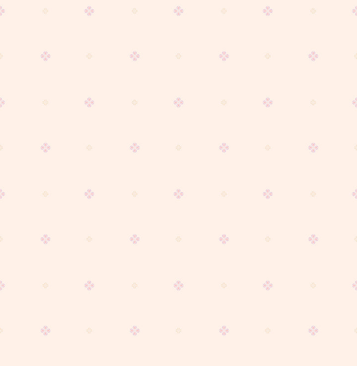 Floret Pink Mini Floral Geometric Wallpaper by Brewster You Are My Sunshine Covers about 56.4 square feet 20.5-in by 33-ft long roll Unpasted 5.3 - Fabric Carolina -