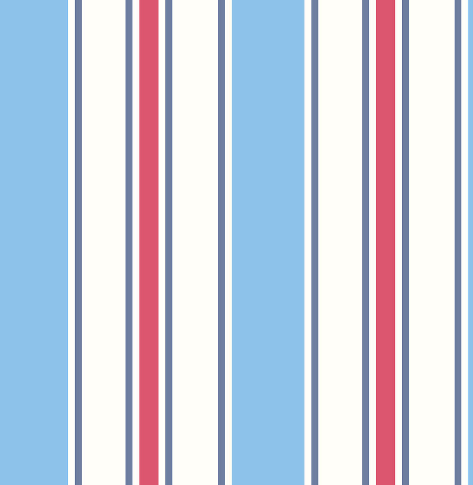 Sunshine Stripe Red Stripe Wallpaper by Brewster You Are My Sunshine Covers about 56.4 square feet 20.5-in by 33-ft long roll Unpasted 0 - Fabric Carolina -