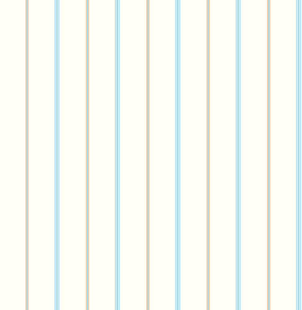 Orange Little Tailor Pinstripe Wallpaper by Brewster You Are My Sunshine Covers about 56.4 square feet 20.5-in by 33-ft long roll Unpasted 0 - Fabric Carolina -