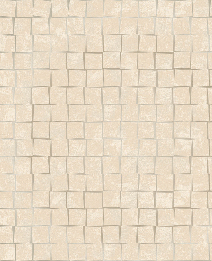 Cubist Taupe Geometric Wallpaper by Decorline Evolve Covers about 56.4 square feet 20.5-in by 33-ft long roll Unpasted 25.2 - Fabric Carolina -