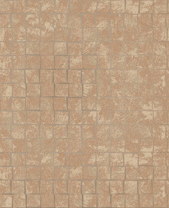 Cubist Copper Geometric Wallpaper by Decorline
