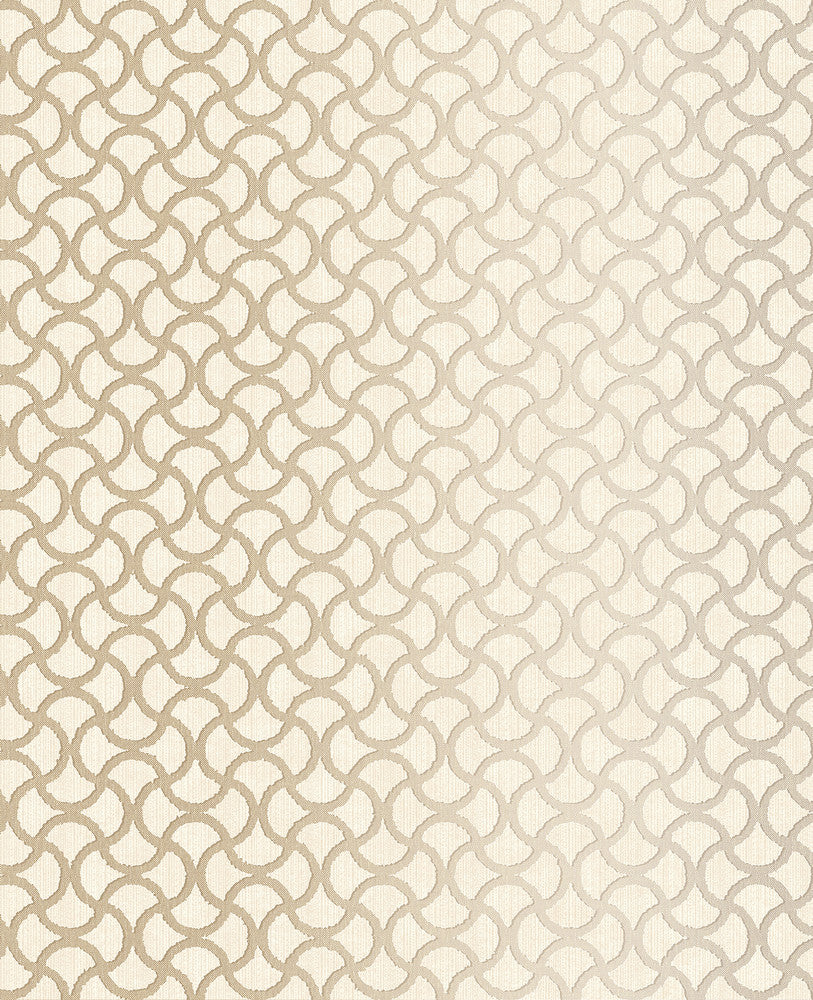 Scale Cream Geometric Wallpaper by Decorline Evolve Covers about 56.4 square feet 20.5-in by 33-ft long roll Unpasted 3.15 - Fabric Carolina -