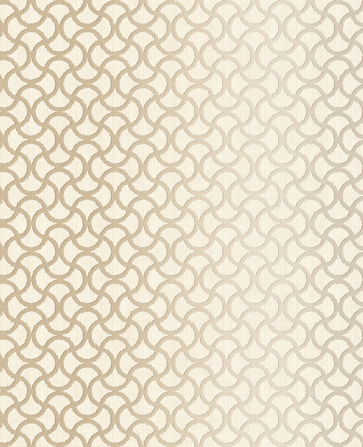 Scale Cream Geometric Wallpaper by Decorline Evolve Covers about 56.4 square feet 20.5-in by 33-ft long roll Unpasted 3.15 - Fabric Carolina -