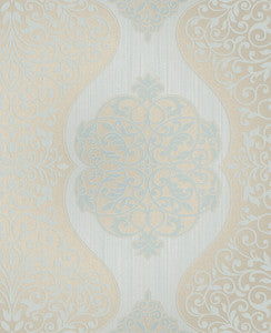 Energico Blue Medallion Wallpaper by Decorline