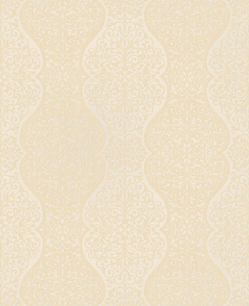Cadence Gold Scroll Wallpaper by Decorline Evolve Covers about 56.4 square feet 20.5-in by 33-ft long roll Unpasted 12.6 - Fabric Carolina -