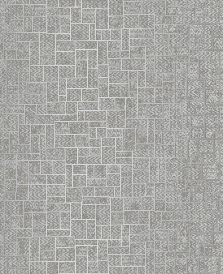 Etude Silver Geometric Wallpaper by Decorline Evolve Covers about 56.4 square feet 20.5-in by 33-ft long roll Unpasted 25.2 - Fabric Carolina -