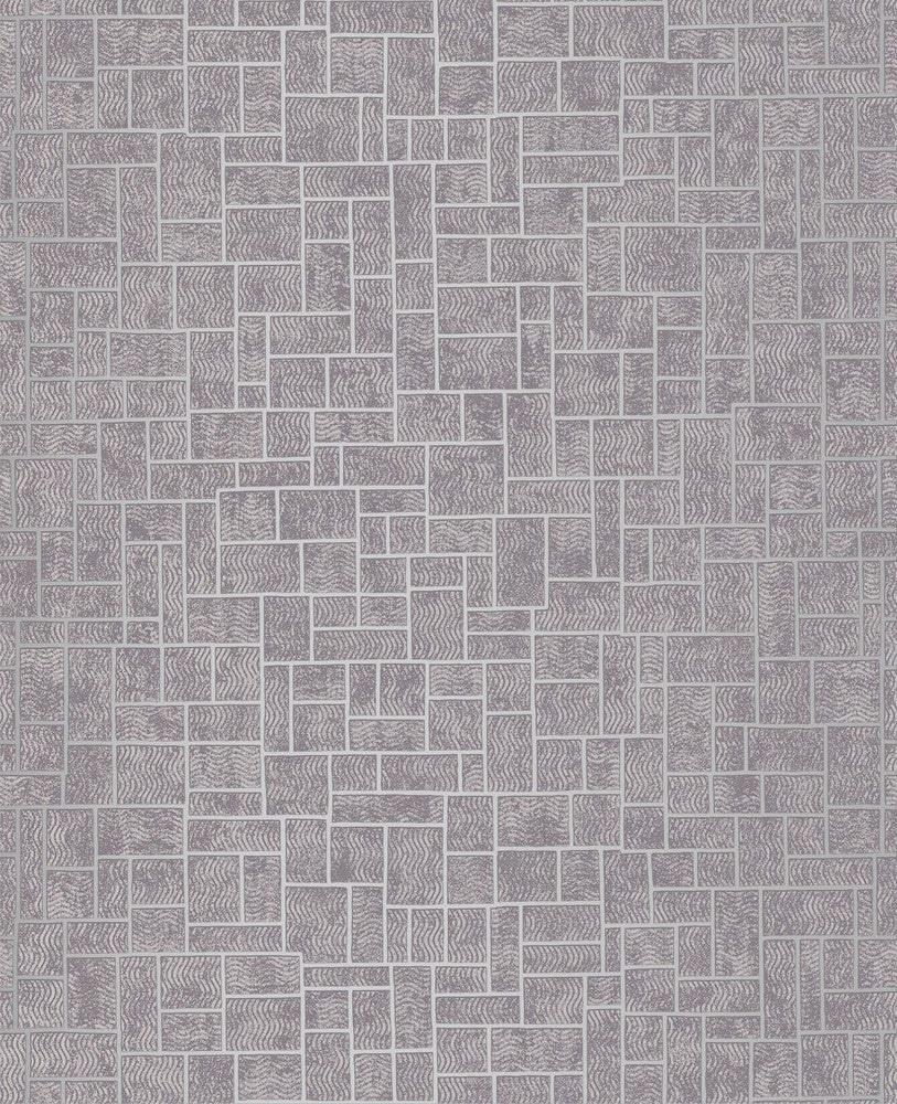Etude Purple Geometric Wallpaper by Decorline Evolve Covers about 56.4 square feet 20.5-in by 33-ft long roll Unpasted 25.2 - Fabric Carolina -