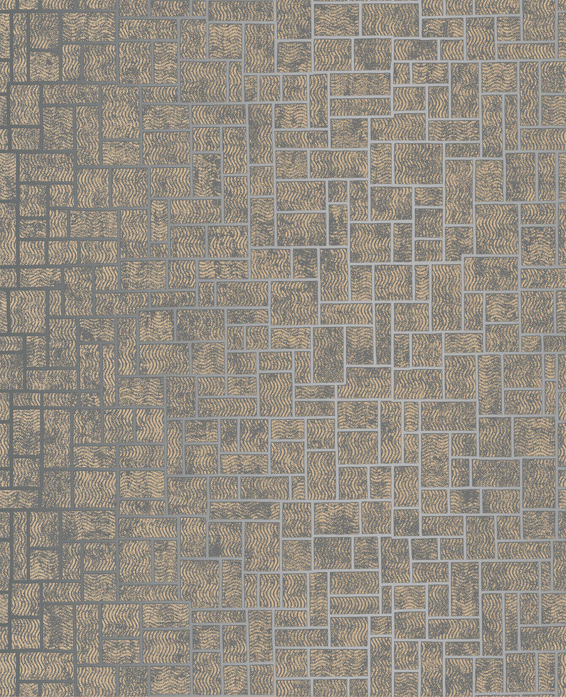 Etude Charcoal Geometric Wallpaper by Decorline Evolve Covers about 56.4 square feet 20.5-in by 33-ft long roll Unpasted 25.2 - Fabric Carolina -