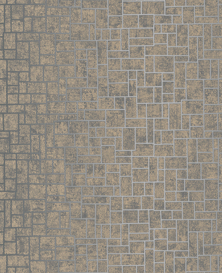 Etude Charcoal Geometric Wallpaper by Decorline Evolve Covers about 56.4 square feet 20.5-in by 33-ft long roll Unpasted 25.2 - Fabric Carolina -