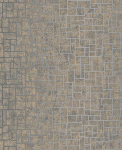 Etude Charcoal Geometric Wallpaper by Decorline