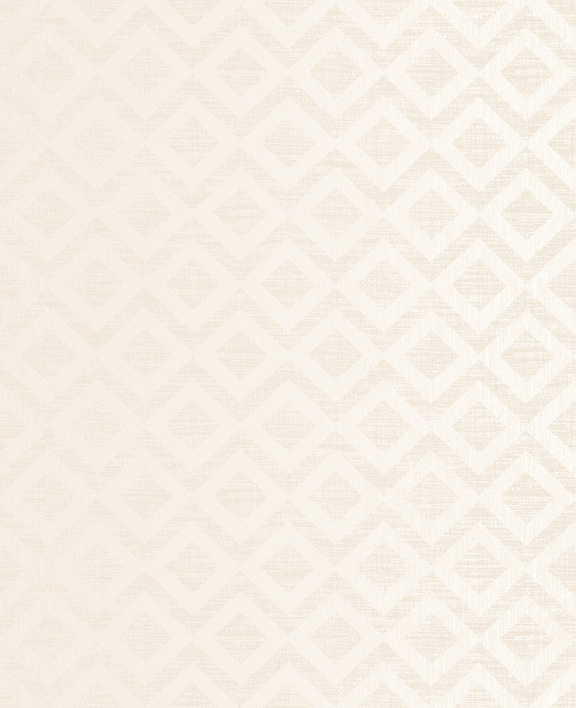 Cadenza Cream Geometric Wallpaper by Decorline Evolve Covers about 56.4 square feet 20.5-in by 33-ft long roll Unpasted 5.04 - Fabric Carolina -