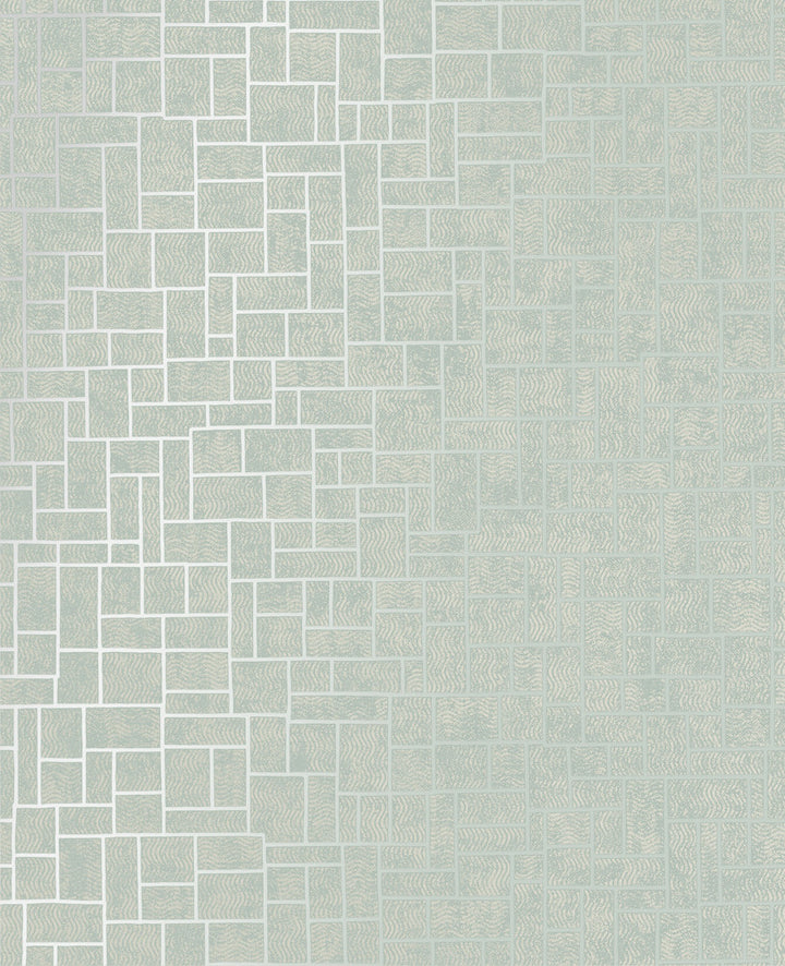 Etude Green Geometric Wallpaper by Decorline Evolve Covers about 56.4 square feet 20.5-in by 33-ft long roll Unpasted 25.2 - Fabric Carolina -