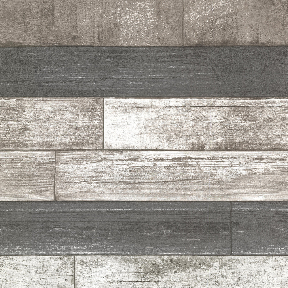 Wood Grey Ashwile Wallpaper by Brewster Kitchen, Bed, & Bath IV Covers about 56.4 square feet 20.5-in by 33-ft long roll Unpasted 20.9 - Fabric Carolina -