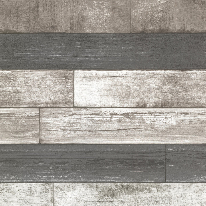 Wood Grey Ashwile Wallpaper by Brewster Kitchen, Bed, & Bath IV Covers about 56.4 square feet 20.5-in by 33-ft long roll Unpasted 20.9 - Fabric Carolina -