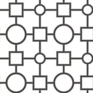 Geometric Black Prevost Wallpaper by Brewster