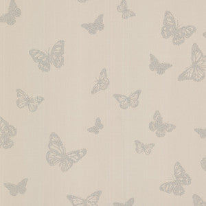 Butterfly Cafe Pearl Wallpaper by Brewster