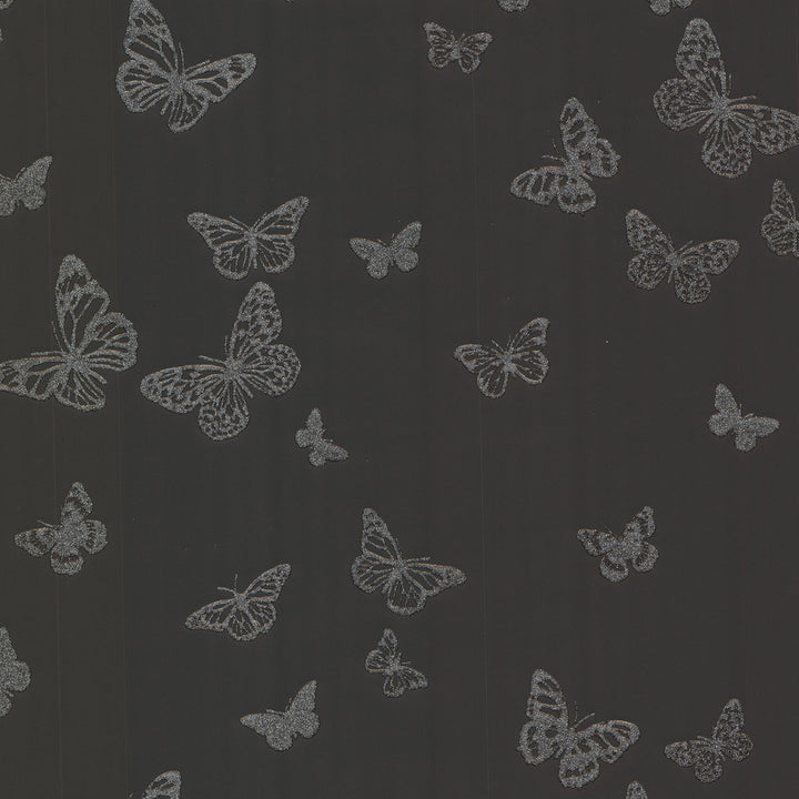 Butterfly Black Pearl Wallpaper by Brewster Kitchen, Bed, & Bath IV Covers about 56.4 square feet 20.5-in by 33-ft long roll Unpasted 12.6 - Fabric Carolina -