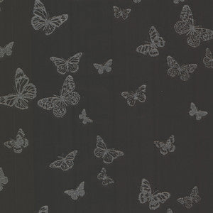 Butterfly Black Pearl Wallpaper by Brewster