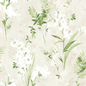 Floral Green Driselle Wallpaper by Brewster