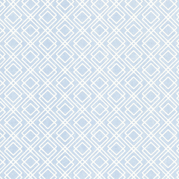 Lattice Blue Diane Wallpaper by Brewster Kitchen, Bed, & Bath IV Covers about 56.4 square feet 20.5-in by 33-ft long roll Unpasted 20.9 - Fabric Carolina -