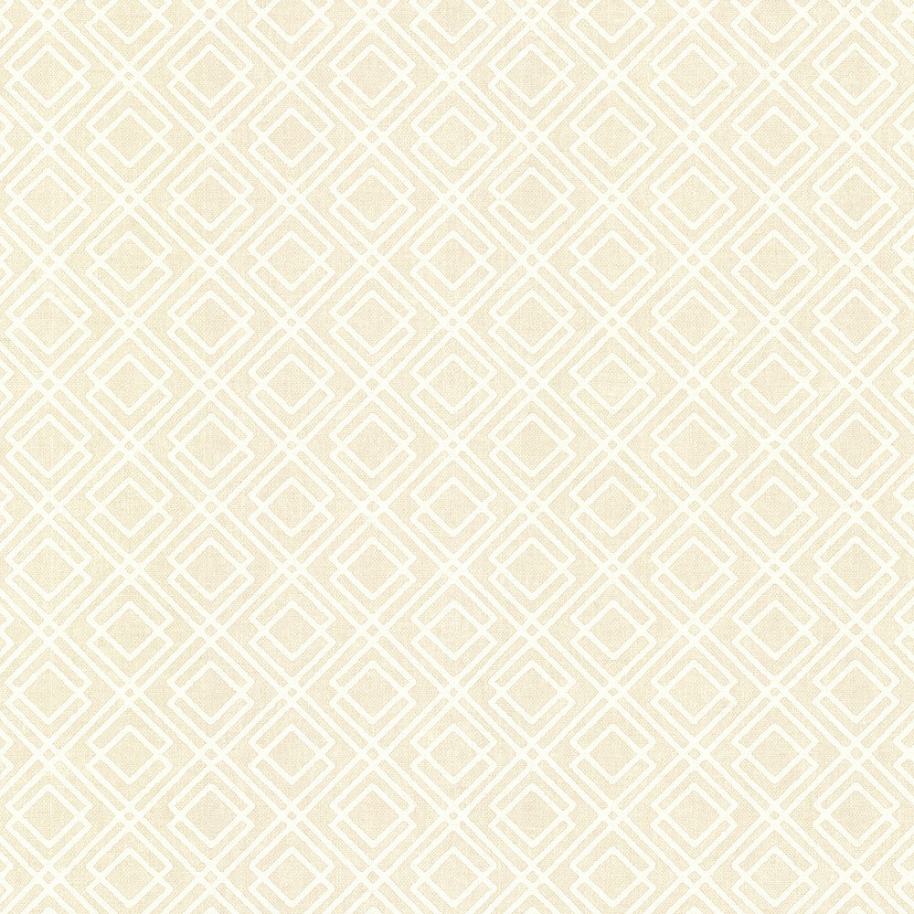 Lattice Beige Milly Wallpaper by Brewster Kitchen, Bed, & Bath IV Covers about 56.4 square feet 20.5-in by 33-ft long roll Unpasted 20.8 - Fabric Carolina -