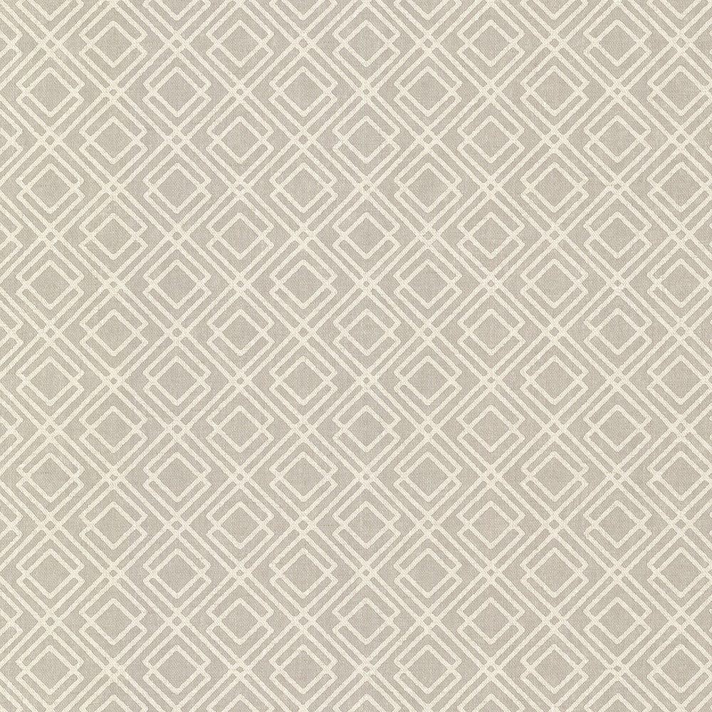 Lattice Grey Milly Wallpaper by Brewster Kitchen, Bed, & Bath IV Covers about 56.4 square feet 20.5-in by 33-ft long roll Unpasted 20.8 - Fabric Carolina -
