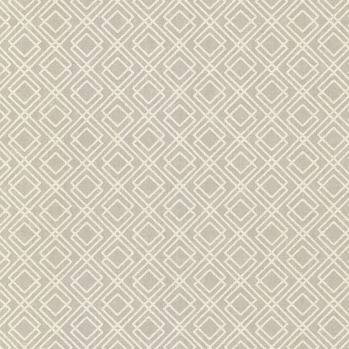 Lattice Grey Milly Wallpaper by Brewster Kitchen, Bed, & Bath IV Covers about 56.4 square feet 20.5-in by 33-ft long roll Unpasted 20.8 - Fabric Carolina -