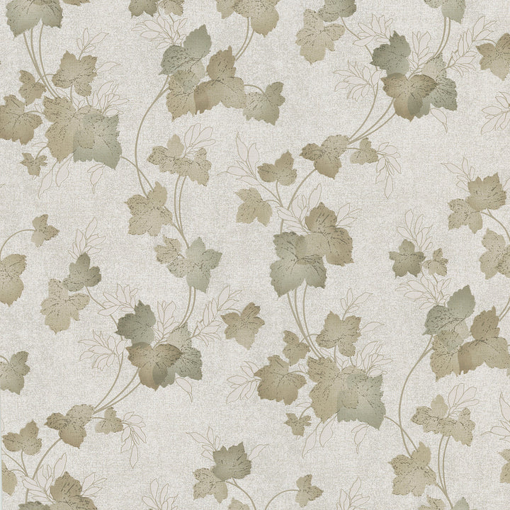 Leaf Brown Palmate Wallpaper by Brewster Kitchen, Bed, & Bath IV Covers about 56.4 square feet 20.5-in by 33-ft long roll Prepasted 20.8 - Fabric Carolina -