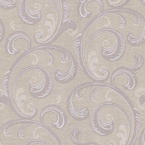 Gilly Purple Scroll Wallpaper by Brewster
