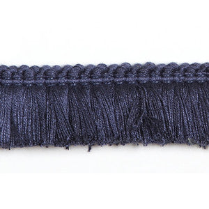 Hellenic Key Brushed Fringe Denim by Europatex Fabric