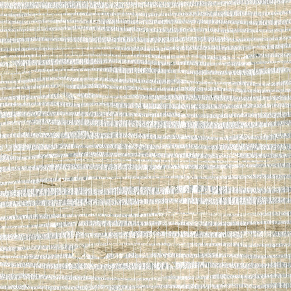 Han Me Silver Foil Grass Wallpaper by Kenneth James Zen Grasscloth Covers about 72 square feet 36-in by 24-ft long roll Unpasted 0 - Fabric Carolina -