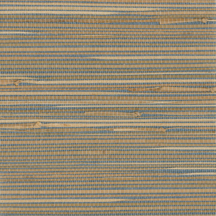 Jissai Mariner Blue Grasscloth Wallpaper by Kenneth James Zen Grasscloth Covers about 72 square feet 36-in by 24-ft long roll Unpasted 0 - Fabric Carolina -