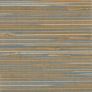 Jissai Mariner Blue Grasscloth Wallpaper by Kenneth James