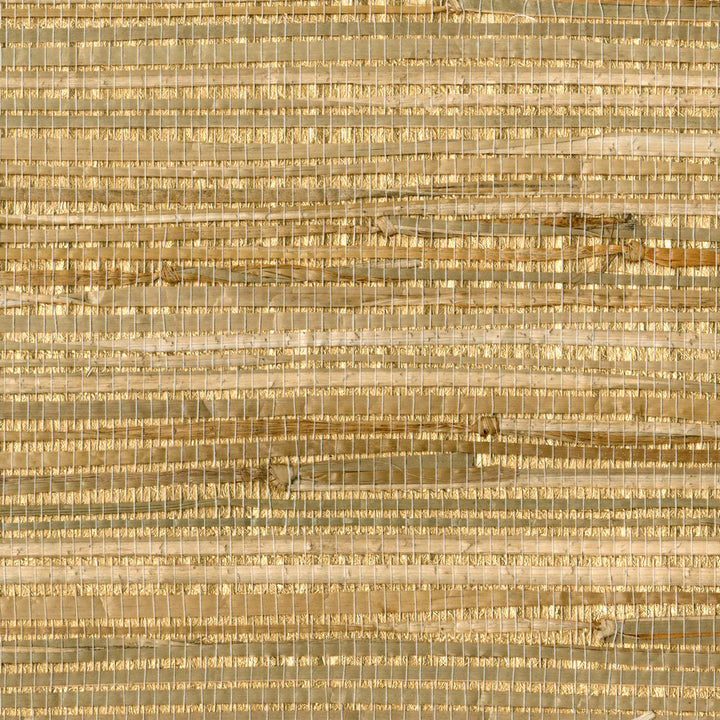 Zoho Neutral Foil Grass Wallpaper by Kenneth James Zen Grasscloth Covers about 72 square feet 36-in by 24-ft long roll Unpasted 0 - Fabric Carolina -