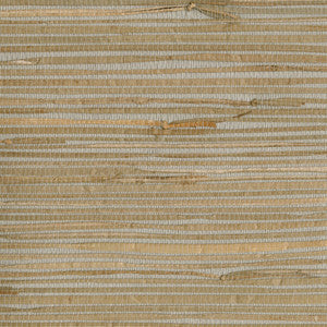 Heiki Light Grey Grasscloth Wallpaper by Kenneth James