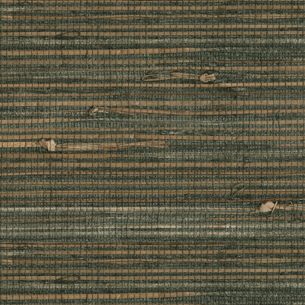 Reju Charcoal Grasscloth Wallpaper by Kenneth James Zen Grasscloth Covers about 72 square feet 36-in by 24-ft long roll Unpasted 0 - Fabric Carolina -