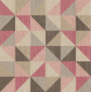 Puzzle Pink Geometric Wallpaper by A-Street Prints