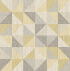 Puzzle Yellow Geometric Wallpaper by A-Street Prints