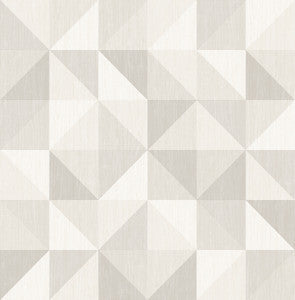 Puzzle Light Grey Geometric Wallpaper by A-Street Prints