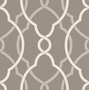 Sausalito Grey Lattice Wallpaper by A-Street Prints
