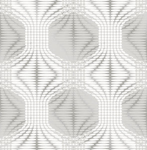Optic Silver Geometric Wallpaper by A-Street Prints