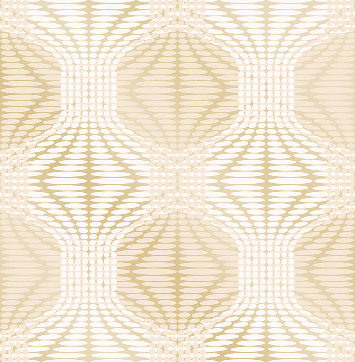Optic Gold Geometric Wallpaper by A-Street Prints Geometrie Covers about 56.4 square feet 20.5-in by 33-ft long roll Unpasted 21 - Fabric Carolina -