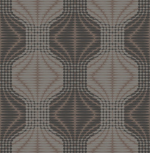 Optic Brown Geometric Wallpaper by A-Street Prints