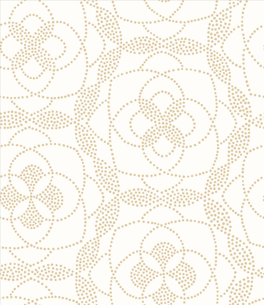 Cosmos Gold Dot Wallpaper by A-Street Prints Geometrie Covers about 56.4 square feet 20.5-in by 33-ft long roll Unpasted 23.6 - Fabric Carolina -