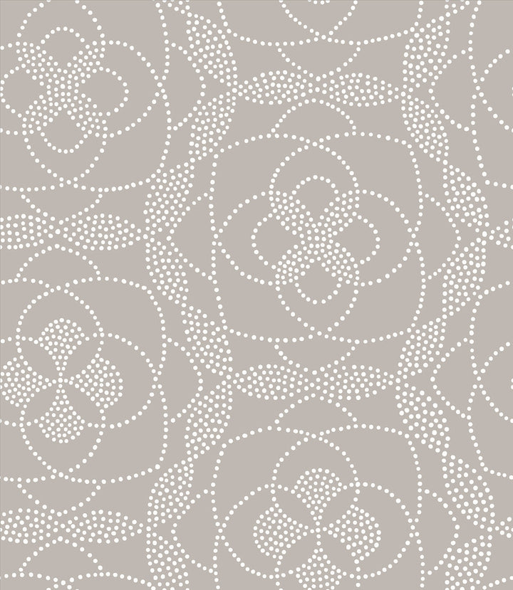 Cosmos Light Grey Dot Wallpaper by A-Street Prints Geometrie Covers about 56.4 square feet 20.5-in by 33-ft long roll Unpasted 23.6 - Fabric Carolina -