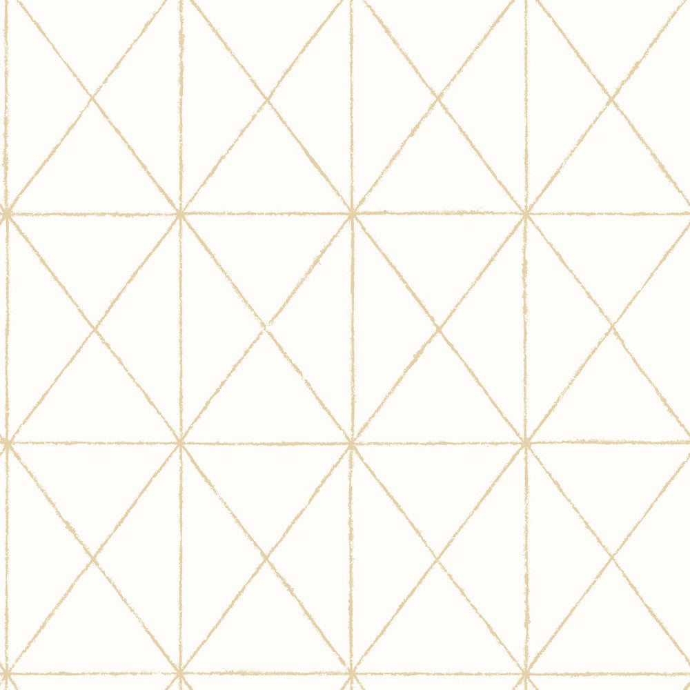 Intersection Gold Geometric Wallpaper by A-Street Prints Geometrie Covers about 56.4 square feet 20.5-in by 33-ft long roll Unpasted 20.5 - Fabric Carolina -