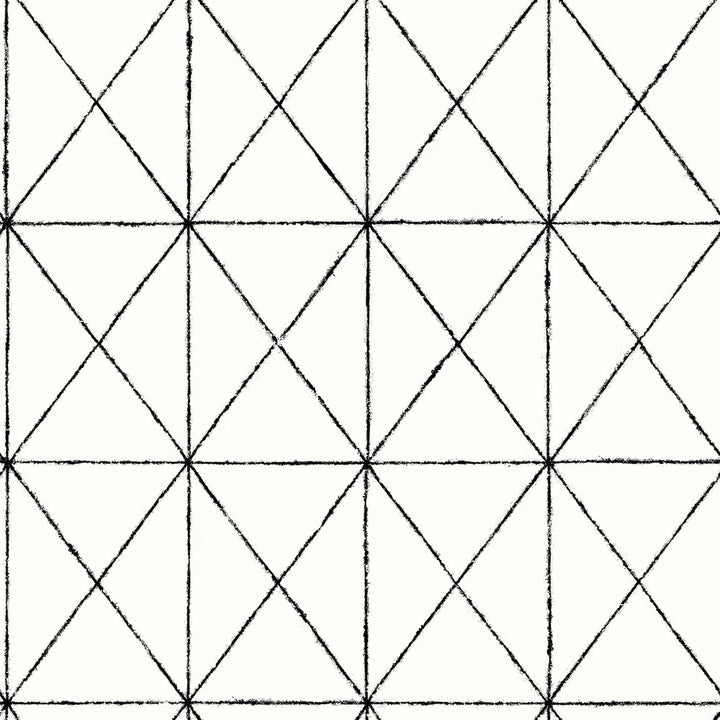 Intersection Black Geometric Wallpaper by A-Street Prints Geometrie Covers about 56.4 square feet 20.5-in by 33-ft long roll Unpasted 20.5 - Fabric Carolina -