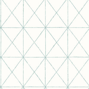 Intersection Turquoise Geometric Wallpaper by A-Street Prints