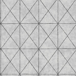 Intersection Silver Geometric Wallpaper by A-Street Prints